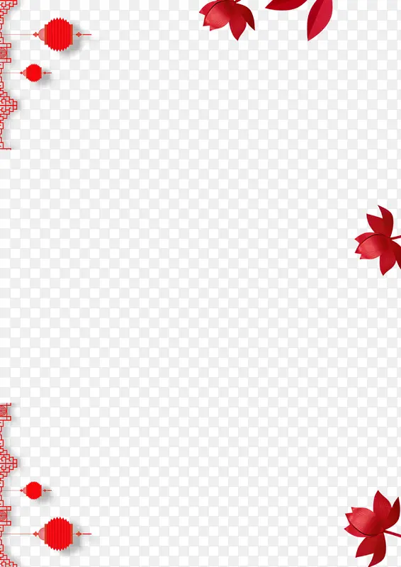 中国风元素红花灯笼