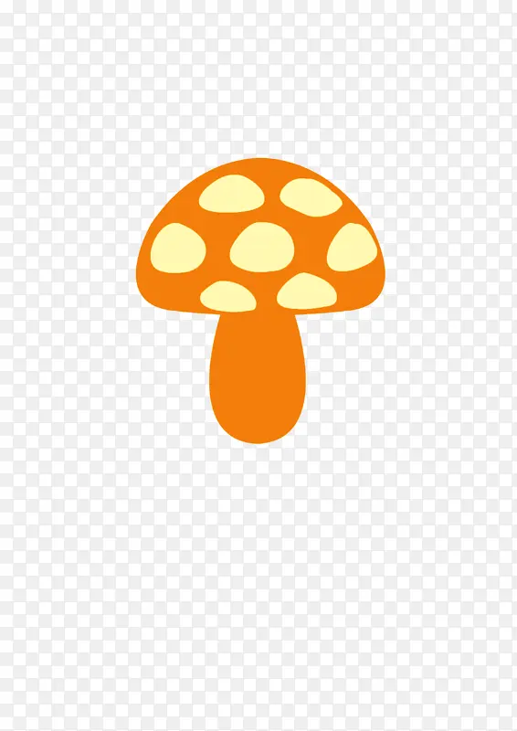 卡通橘色小蘑菇