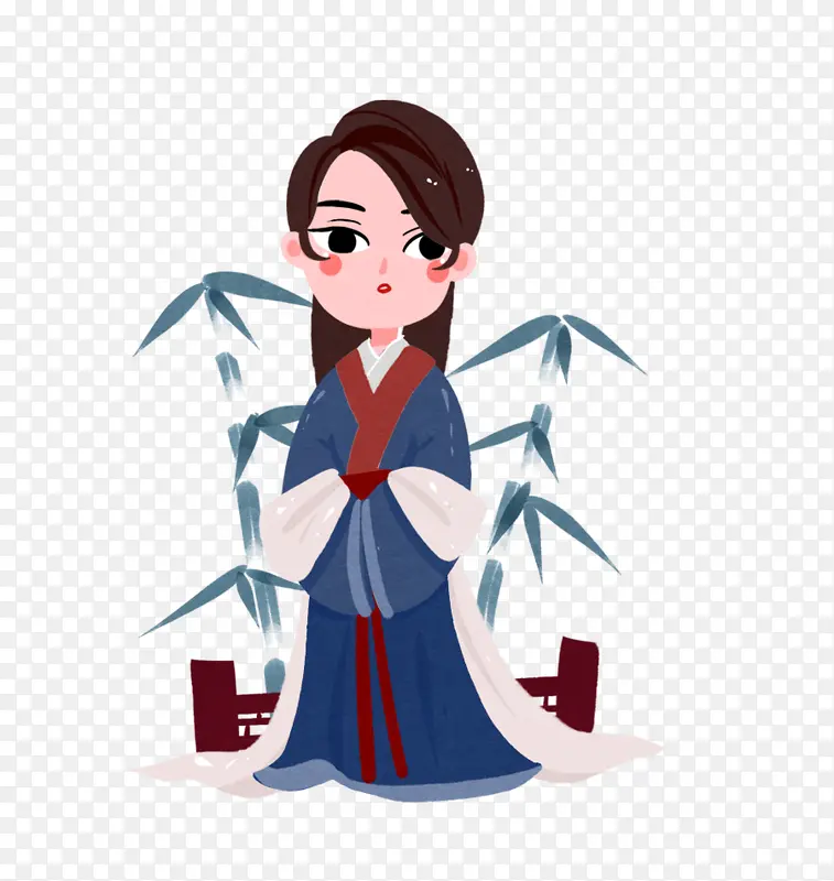 潮年新年国潮风古代人物