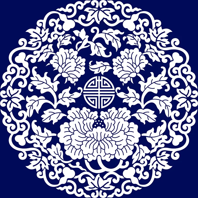 蓝印花中国风底纹
