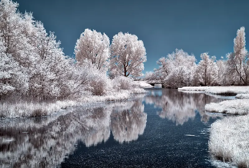 雪景 雪山 雪地 白色