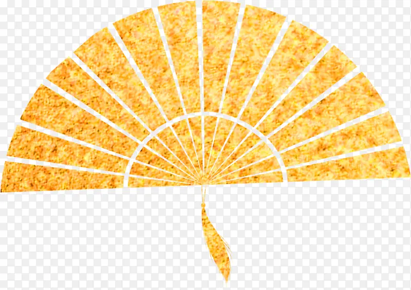 国潮简约金纹扇子图案