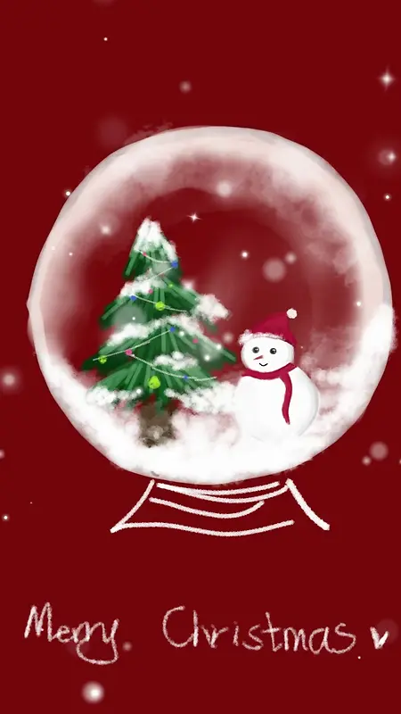 圣诞, 诞树 雪 水晶球