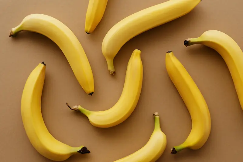 排放的新鲜的香蕉
