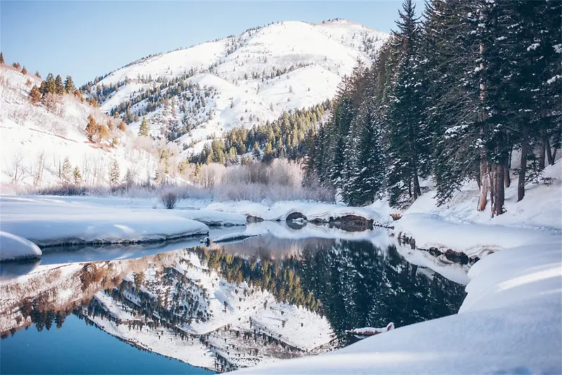 冬天雪景自然风景