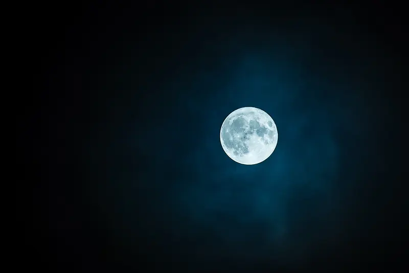 月亮，黑夜，晚上，月色，满月，天空