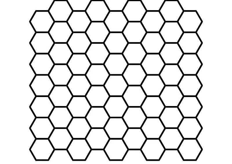 整齐的六边形排列
