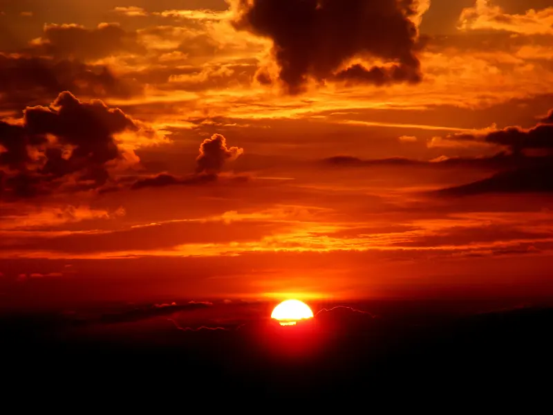 夕阳和火烧云摄影