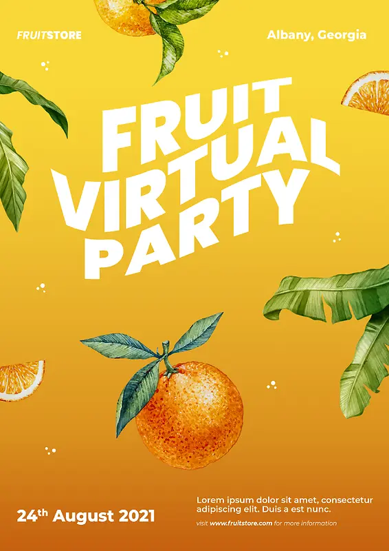 橙子 海报 封面 水果 促销 画册