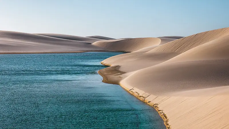 沙漠，沙子，天空，水，大自然