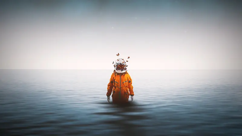 大海，天空，海浪，波浪