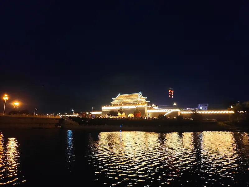 寿州古城夜景之通淝门夜景