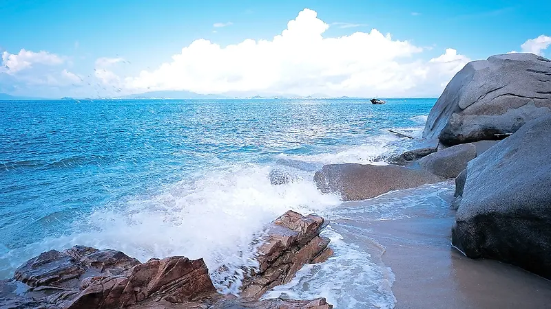 大海，天空，海浪，波浪