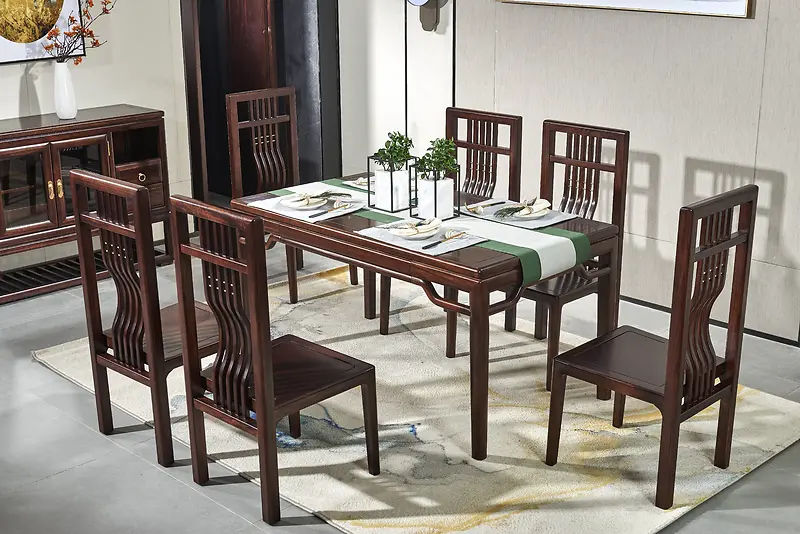 新中式餐桌餐椅场景图2
