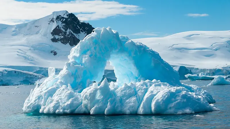 南极冰川素材