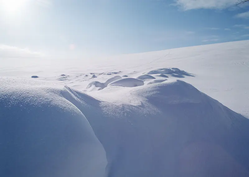 冰天雪地的冬季雪景