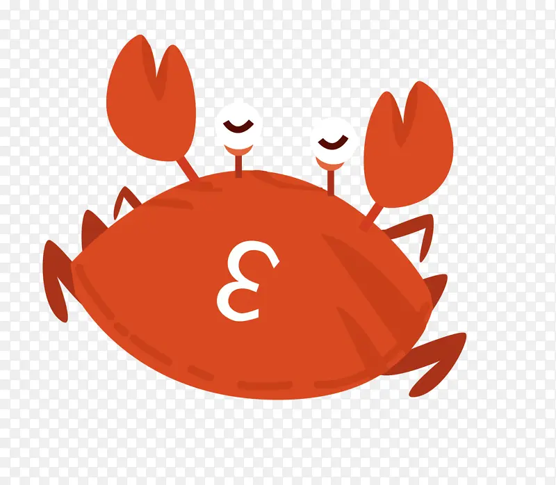 可爱绘画小螃蟹