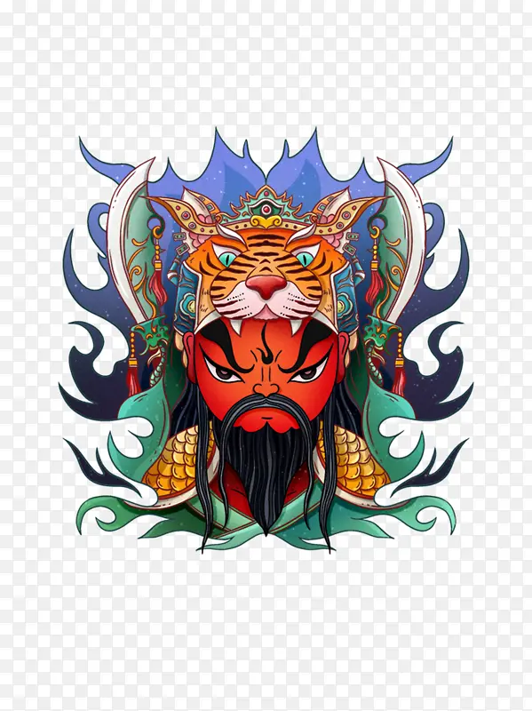 生肖虎 虎年元旦 虎贺新春 变异虎