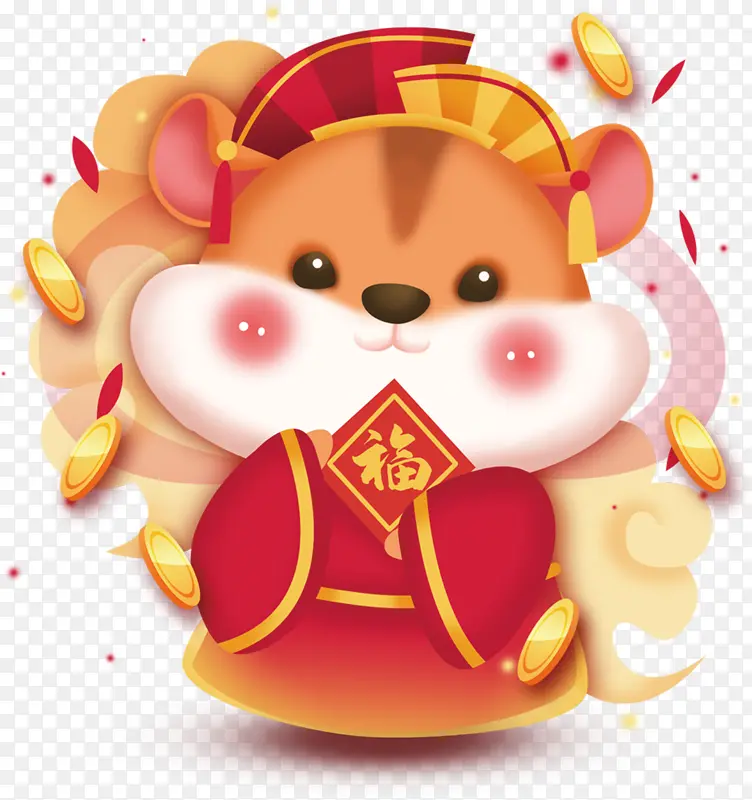 手绘鼠鼠年大吉