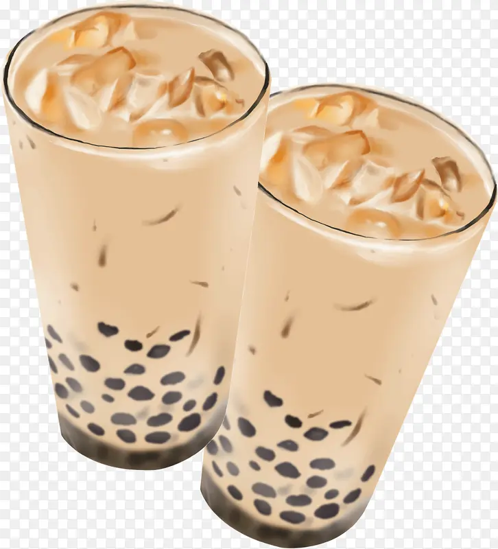 矢量奶茶烧仙草