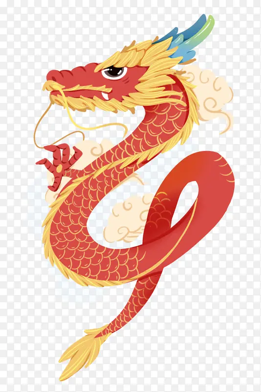 卡通龙型元素