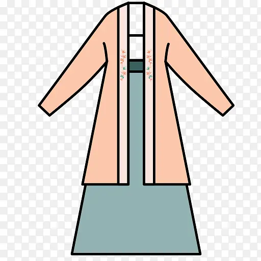 汉服 套装 小清新 PNG