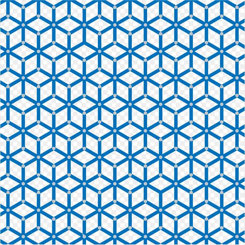 立方体描边蓝色