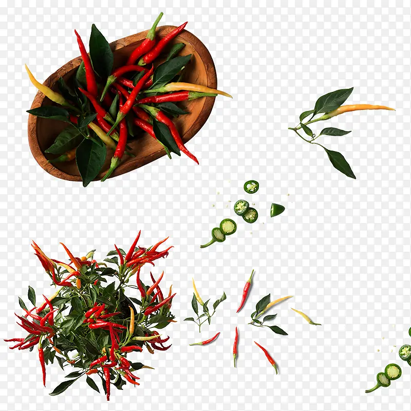 辣椒，小米椒，红辣椒，黄辣椒，青辣椒
