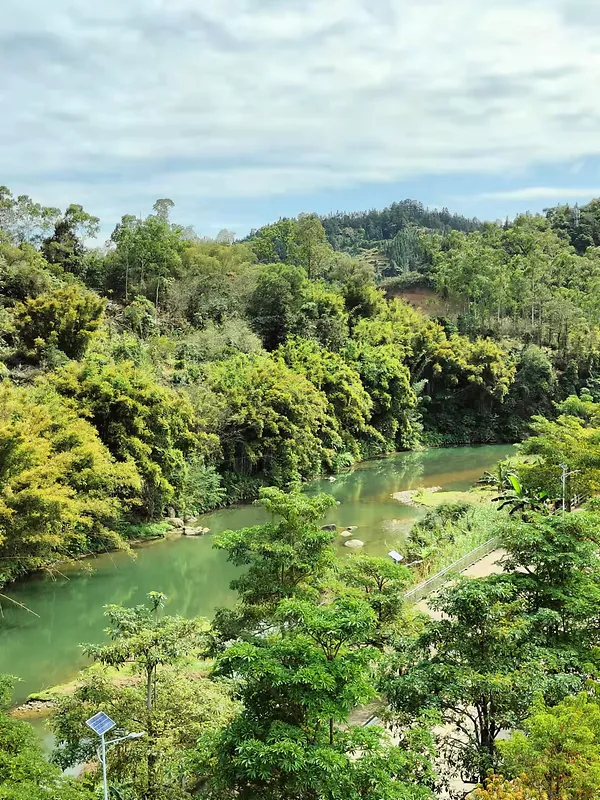 绿色春天山水风景图