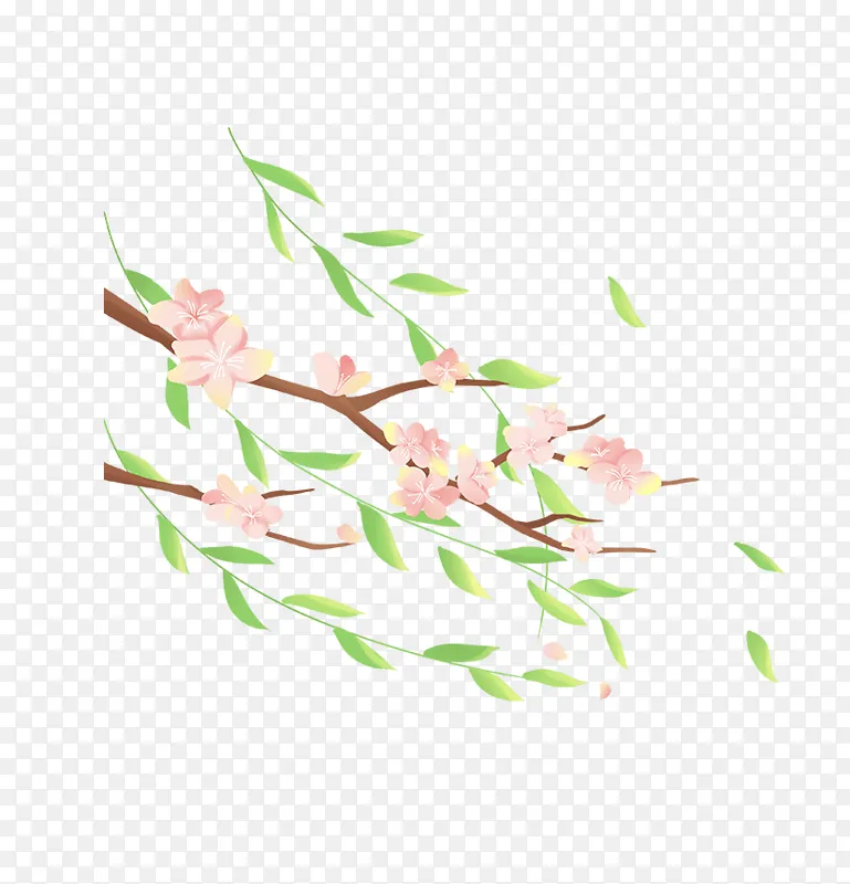 柳树枝上的花PNG图片素材下载_图片编号qgjzzmrn-免抠素材网