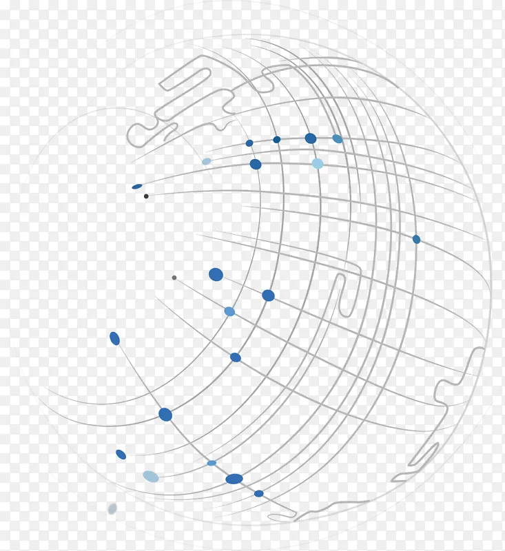 灰蓝 线条 科技 智能 地球