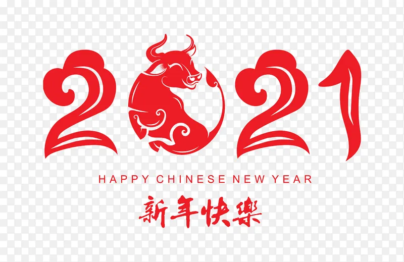 2021牛年新年字体