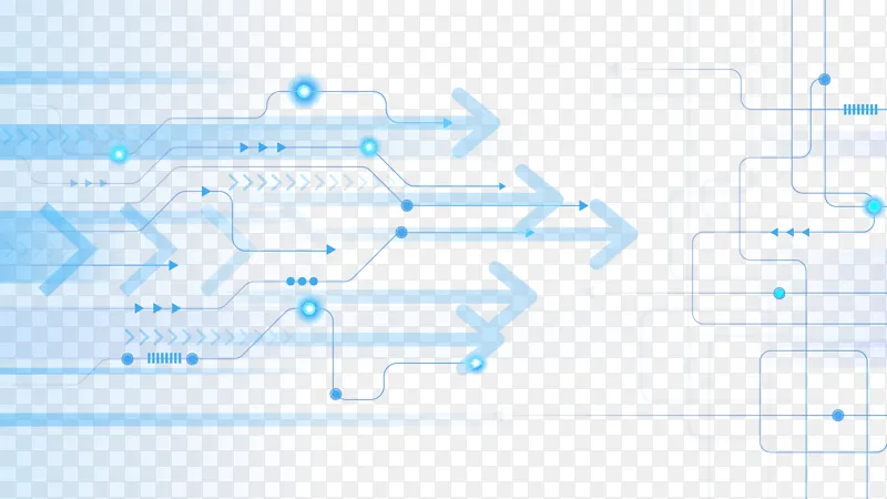 蓝色科技箭头电路线条背景素材