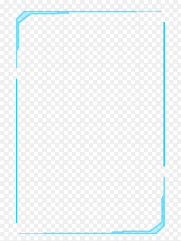 蓝色科技免抠边框