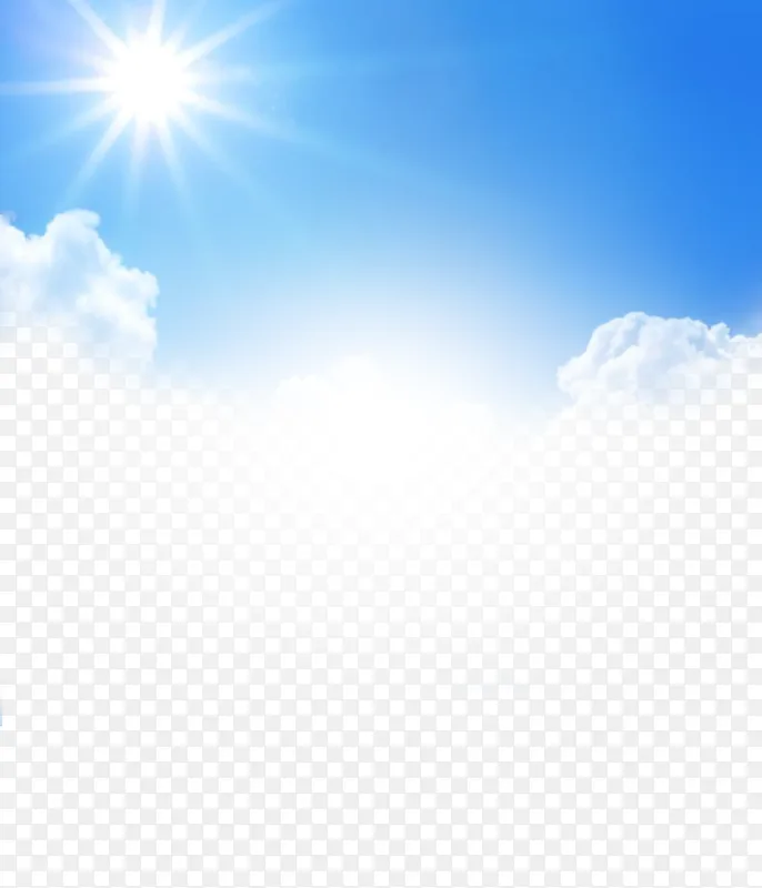 太阳蓝天白云天空素材