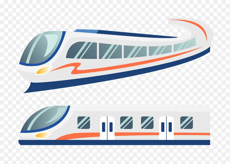卡通简约交通工具高铁列车