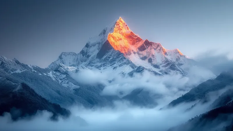 蓝山雪山景观