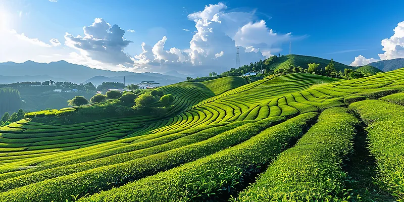 茶叶基地实拍风景