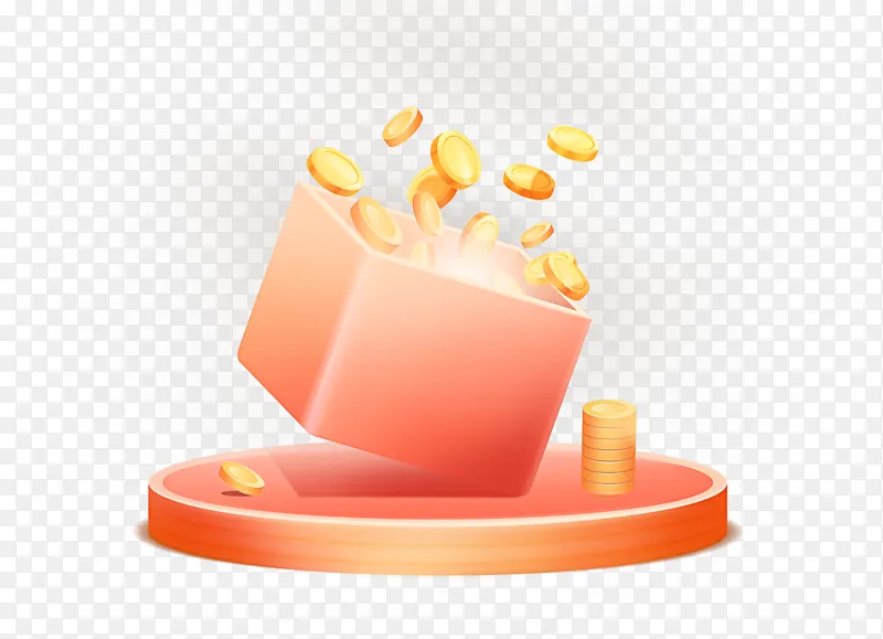 红色金币红包福袋电商活动领奖弹窗元素
