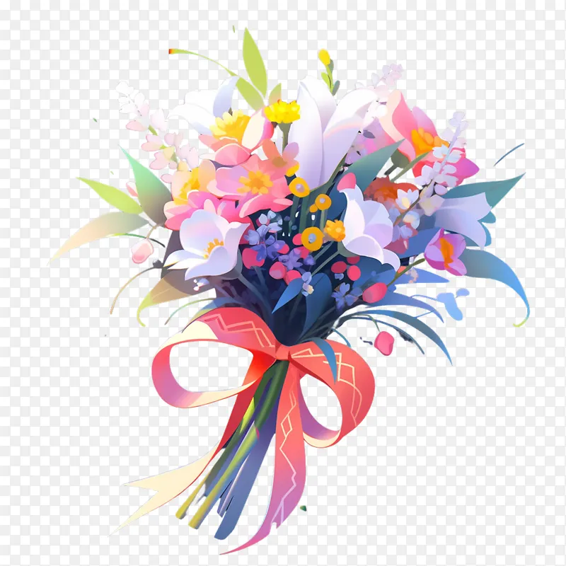 3D卡通一束花2