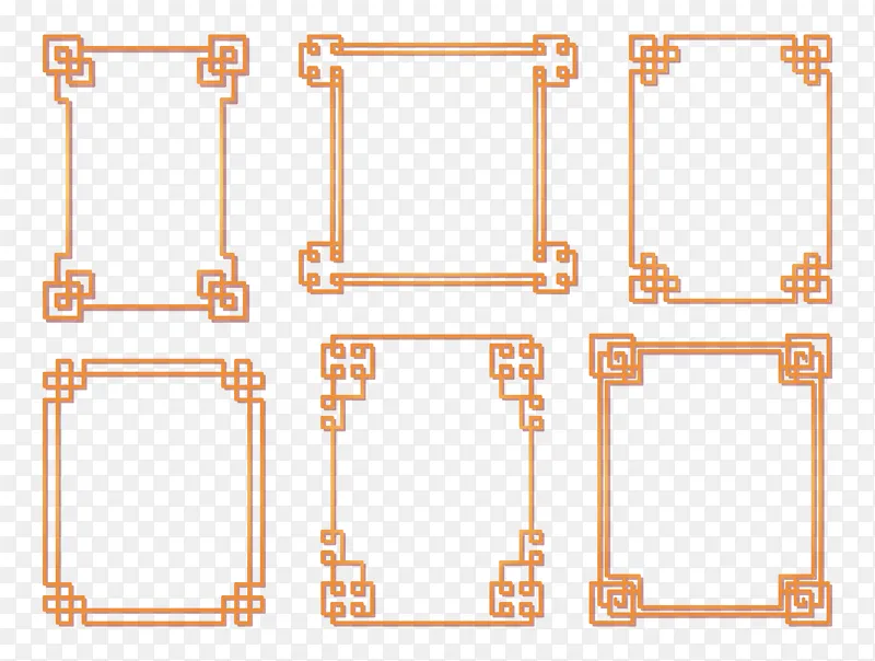 中式金属边框元素