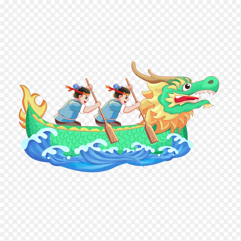国潮风端午赛龙舟
