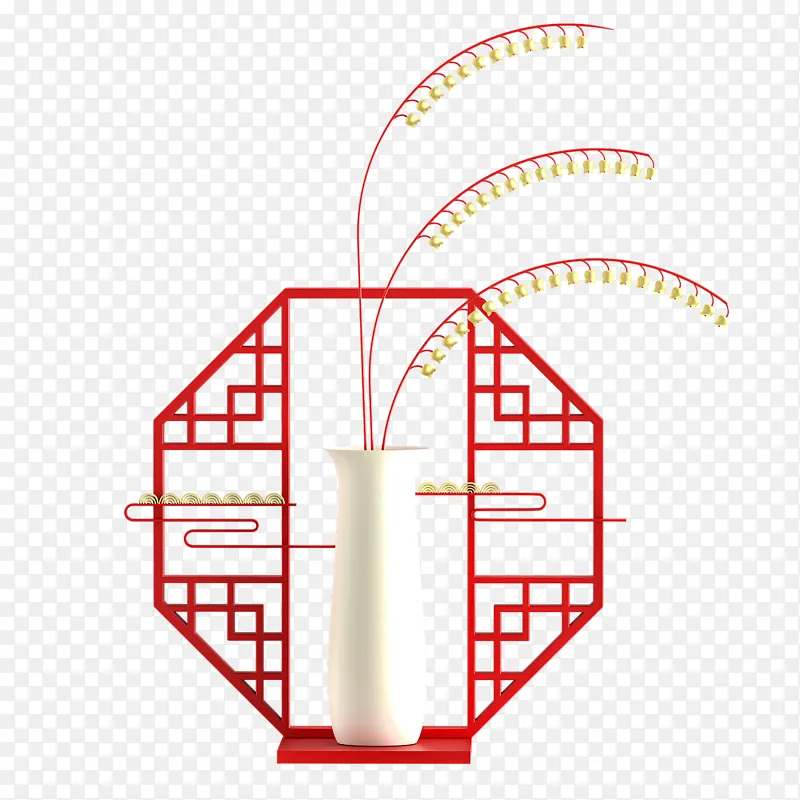 中国风古风传统古典摆件铃兰花花瓶