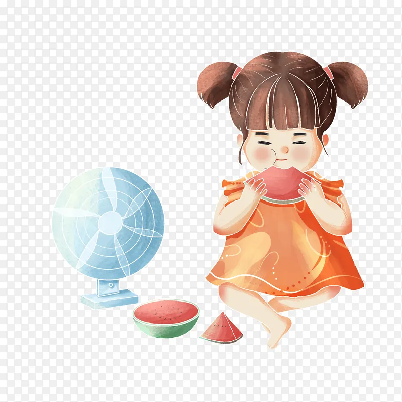 夏季小暑夏天吃西瓜消暑
