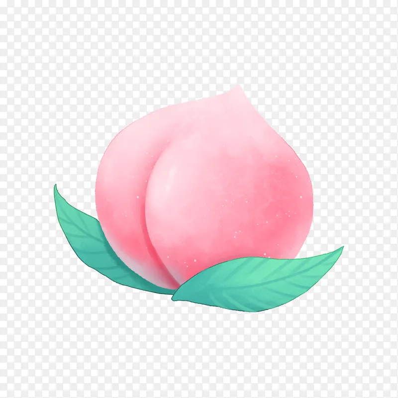 桃子手绘水彩绘夏天夏至大暑小暑三伏水果