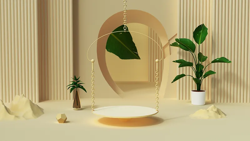 C4D电商链条产品展台