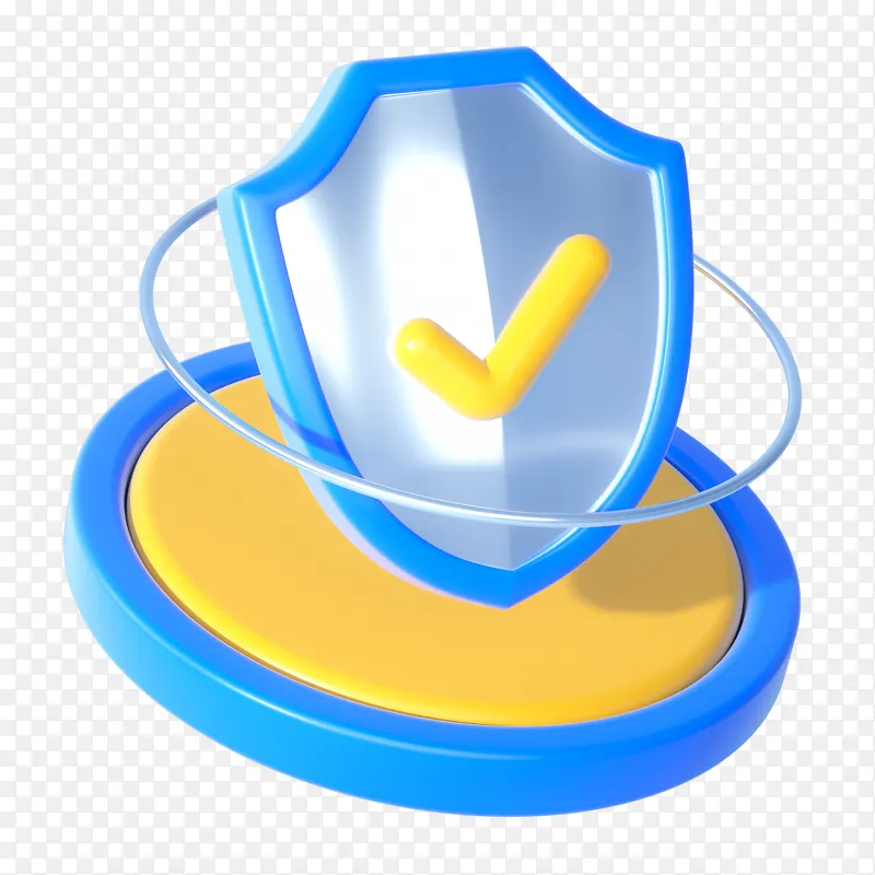 立体C4D科技互联网盾牌安全保护图标