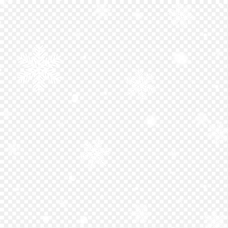 白色雪花下雪漂浮元素