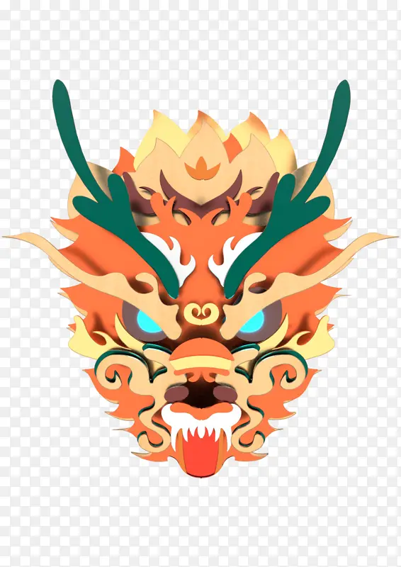 卡通中国龙元素