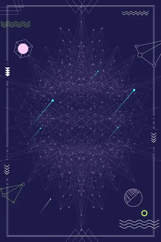 梦幻星空宇宙简约边框平面广告